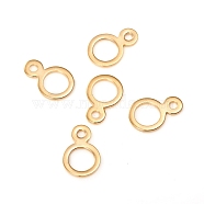 304 Stainless Steel Hanger Rings, Ring, Golden, 14x9.5x1mm, Hole: 2mm, Inner Diameter: 6.5mm(STAS-G224-17G)