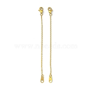 Stainless Steel Chain Extender, with Lobster Claw Clasps & Curb Chains, Golden, 85x1mm(FIND-FWH0077-03C-02)