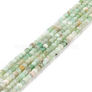 Natural Chrysoprase Beads Strands, Faceted, Cube, 2x2x2mm, Hole: 0.6mm, about 152pcs/strand, 15.47 inch(39.3cm)(G-K315-A05)