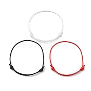 3Pcs 3 Colors Eco-Friendly Korean Waxed Polyester Cord, for Adjustable Bracelet Making, Mixed Color, Inner Diameter: 3-1/4 inch(8.15cm), 1pc/color(AJEW-JB01201)