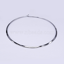 304 Stainless Steel Choker Necklaces, Rigid Necklaces, Stainless Steel Color, 5.31~5.55 inch(13.5~14.1cm)(X-NJEW-O094-38)