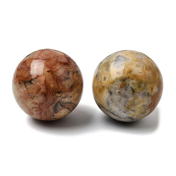 Natural Crazy Agate No Hole Sphere Beads, Round, 30mm