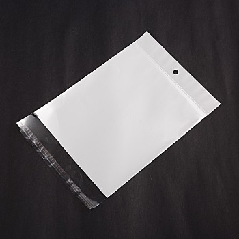 Rectangle Cellophane Bags, White, 26x15.8cm, Unilateral Thickness: 0.05mm, Inner Measure: 20.5x15.8cm, Hole: 6mm