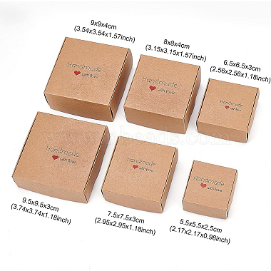 Benecreat 24pcs 6 styles de papier avec boîtes à bonbons en PVC(CON-BC0002-15A)-2