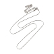 304 koreanische Halskette aus Edelstahl für Damen(NJEW-G097-03P)-1