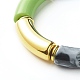 Chunky Curved Tube Beads Stretch Bracelet(BJEW-JB06683-01)-4