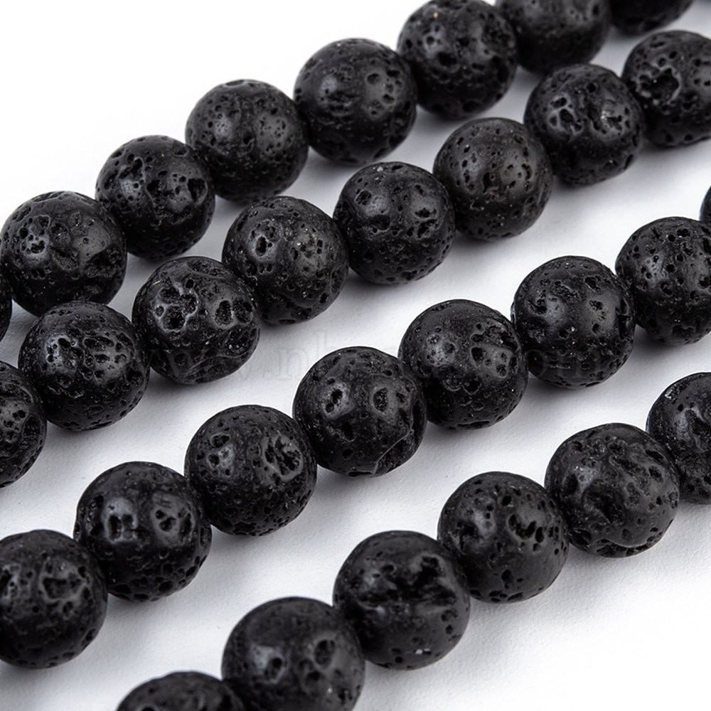 NBEADS About 180 Pcs Round Beads 8mm Natural ite Beads Smooth Beads for Jewelry Making 