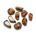 Natural Tiger Eye Gemstone Beads, Tumbled Stone, Healing Stones for 7 Chakras Balancing, Crystal Therapy, Meditation, Reiki, Nuggets, No Hole/Undrilled, 20~37x16~22x9~17mm(G-S218-20)