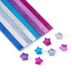 200Pcs 2 Colors Lucky Star Origami Paper, Folding Paper, Mixed Color, 240x9.5x0.1mm, 100pcs/color(DIY-TADJ0001-11)