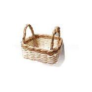 Dollhouse Mini Woven Basket for Kids Supply, Sandy Brown, 30x27x31mm(PW-WG80E1D-04)