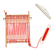 DIY Wooden Loom Kits, with Rope, Adjusting Rods, Educational Toys for Kids, BurlyWood, 19.4x14.3x0.3cm(DIY-WH0502-06)