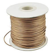 Korean Waxed Polyester Cord, Bead Cord, BurlyWood, 1.2mm, about 185yards/roll(YC-1.2mm-NO121)