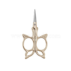 201 Stainless Steel Sewing Embroidery Scissors, Butterfly Handcraft Scissors for Needlework, Golden, 92x45x5mm(SENE-PW0002-063G)