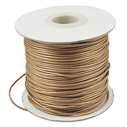 Korean Waxed Polyester Cord, Bead Cord, BurlyWood, 1.2mm, about 185yards/roll(YC-1.2mm-NO121)