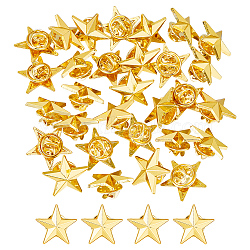 30Pcs Zinc Alloy Star Brooch, Men's Shirt Collar Pins, Golden, 20x20.5x4.5mm(FIND-GO0001-84G)