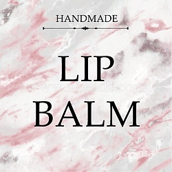 Custom Lip Balm DIY Label Sticker, Coated Paper Paster, Self-Adhesive Stickers, Square with Word, Marble Pattern, 5x5cm(DIY-WH0332-102)