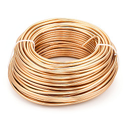 Round Aluminum Wire, Bendable Metal Craft Wire, Flexible Craft Wire, for Beading Jewelry Doll Craft Making, Goldenrod, 15 Gauge, 1.5mm, 100m/500g(328 Feet/500g)(AW-S001-1.5mm-28)