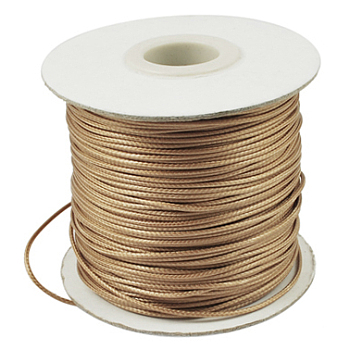 Korean Waxed Polyester Cord, Bead Cord, BurlyWood, 1.2mm, about 185yards/roll