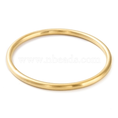 Ion Plating(IP) 304 Stainless Steel Plain Bangles(BJEW-G684-03C-G)-2