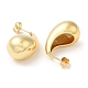 Rack Plating Brass Twist Teardrop Stud Earrings for Women(EJEW-K247-02G)-2