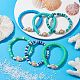 12Pcs 12 Style Synthetic Turquoise Tortoise Stretch Bracelets Set(BJEW-JB10097)-2