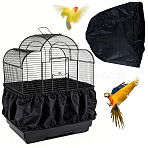Plastic Birdcage Covers, Black, 420x1700~1900x3mm(AJEW-WH20006-407A)