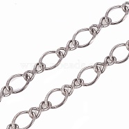 Brass Twisted Figure 8 Chain Chains, Figaro Chains, Soldered, Gunmetal, 2mm(CH046-BP)