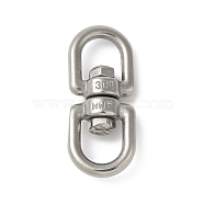 Non-Tarnish 304 Stainless Steel 8 Shape Swivel Clasps, Stainless Steel Color, 47x20x11mm(STAS-S127-03P-02)