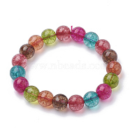 Synthetic Quartz Stretch Bracelets, Dyed, Round Beaded Bracelets, Colorful, 2-1/4 inch(56mm), Bead: 8mm(G-S285-19-1)