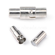 Brass Locking Tube Magnetic Clasps, Column, Mixed Color, 15x4mm, Hole: 2.8mm(MC079-M)