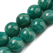 Natural Amazonite Beads Strands, Grade A, Round, 8mm, Hole: 0.9mm, about 46~49pcs/strand, 15.16''~15.75''(38.5~40cm)(G-P503-8MM-10)