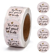 You've Got Great Taste Stickers, Adhesive Roll Sticker Labels, for Envelopes, Bubble Mailers and Bags, Mixed Color, 25mm, 500pcs/roll(DIY-M005-C05)