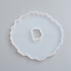 Silicone Cup Mat Molds, Resin Casting Molds, For UV Resin, Epoxy Resin Jewelry Making, Nuggets, White, 131x122x12mm, Inner Size: 125x117mm(DIY-G017-A01)
