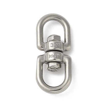 Non-Tarnish 304 Stainless Steel 8 Shape Swivel Clasps, Stainless Steel Color, 47x20x11mm