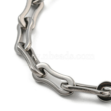 304 pulseras de cadenas tipo cable de acero inoxidable para hombres y mujeres(BJEW-D042-17P)-2