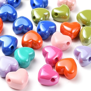 32Pcs 8 Colors Opaque Acrylic European Beads(MACR-YW0001-42)-4