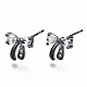 Brass Stud Earrings(KK-T062-43B-NF)-1