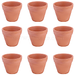 Porcelain Plant Pots, for Garden Office, Chocolate, 35.5x29mm, Inner Diameter: 29.5mm(AJEW-WH20070-099A)