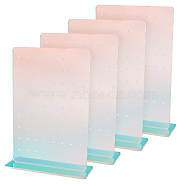 Acrylic Earring Display Stands, with Pedestal, Rectangle, Colorful, Finished Product: 5x13x18.1cm, about 2pcs/set(EDIS-WH0012-21)