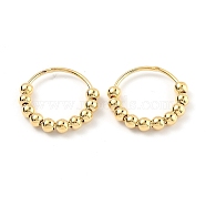 (Jewelry Parties Factory Sale)Brass Finger Ring, with Round Beads, Golden, US Size 4 1/4(15mm)(RJEW-Z008-01G)