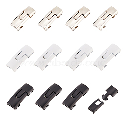 12 Sets 3 Colors Zinc Alloy Snap Lock Clasps, Jewelry Making Findings, Mixed Color, 27mm, Hoop Clasp: 22x10x6mm, Lock Clasp: 22x10x6.5mm, 4 sets/color(DIY-FG0004-23)