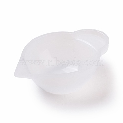 Silicone Mixing Cups, White, 64x20x42.5mm, Inner Diameter: 61x40.5mm(X-TOOL-D030-11)