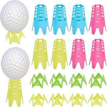 17Pcs Plastic Golf Tee, Mixed Color, 17pcs/bag