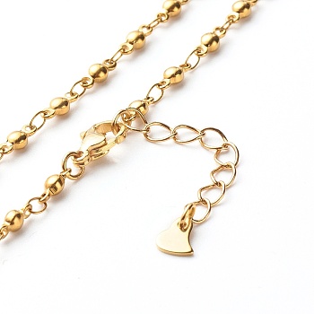 304 Stainless Steel Link Chain Necklaces, Golden, 17.13 inch(43.5cm)