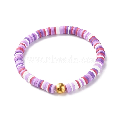 Handmade Polymer Clay Heishi Beads Stretch Bracelets Set(BJEW-JB07394)-5