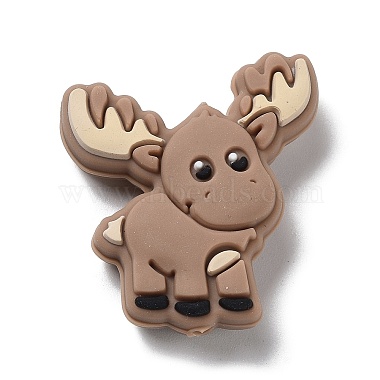 Rosy Brown Deer Silicone Beads