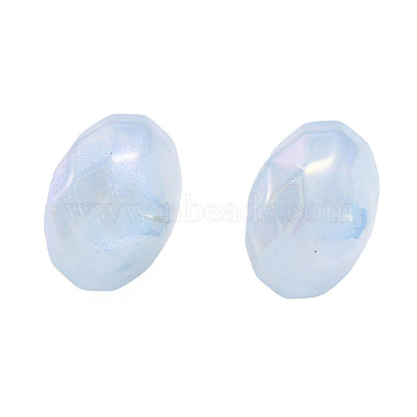 Rainbow Iridescent Plating Acrylic Beads(OACR-N010-080)-4