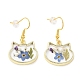 Alloy & Dried Flower Dangle Earrings(EJEW-Z169-01G-01)-2