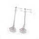 Brass Cubic Zirconia Stud Earrings(EJEW-J097-F01-P)-1