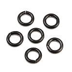 304 Stainless Steel Open Jump Rings, Ion Plating(IP), Black, 6x1.2mm, Inner Diameter: 3.8mm, 17 Gauge(SA-CBAF81C-01J-EB)